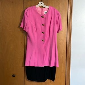 Vintage: Lois Snyder Dani Max dress in cotton candy pink, size 12